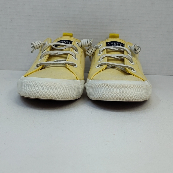 Sperry Women's Crest Vibe Bright Yellow Canvas Sneakers Size 6.5 - Picture 3 of 9